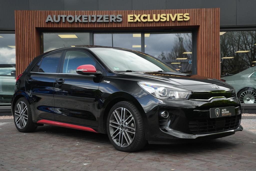 Kia Rio 1.0 TGDI Platinum Edition Schuifdak Cruise Clima Stu, 101 pk, Gebruikt, Zwart, Handgeschakeld