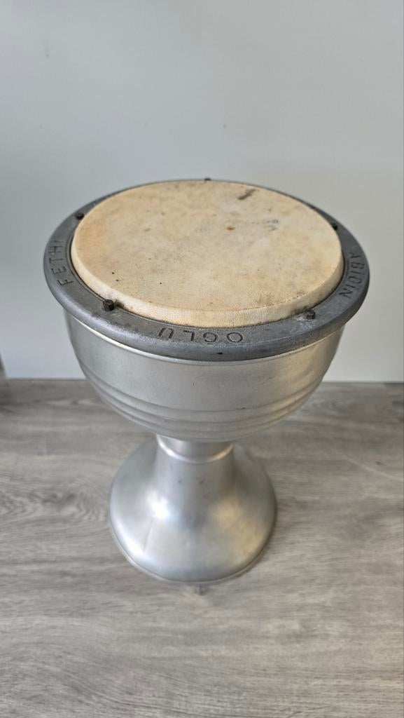 Darbuka aluminium, Ophalen of Verzenden, Gebruikt