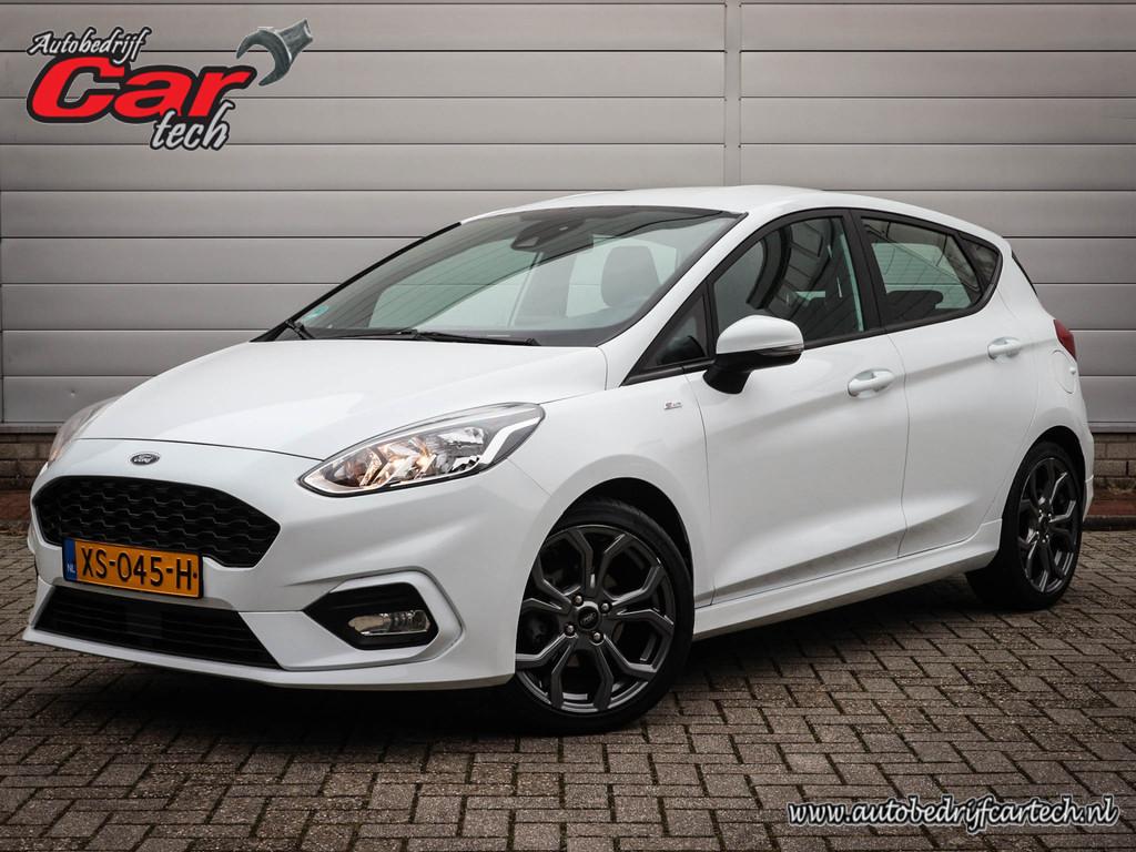 Ford Fiesta 1.0 EcoBoost ST-Line | Clima | Cruise | Navi | A, Voorwielaandrijving, 101 pk, Gebruikt, Leder en Stof