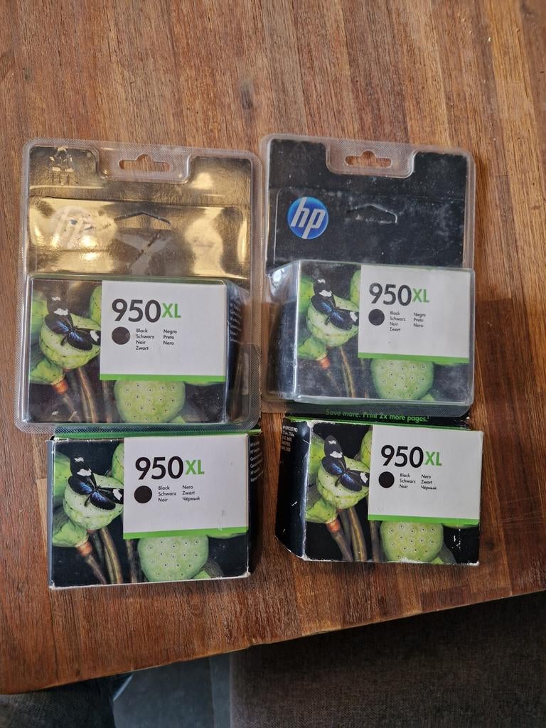 HP 950XL Zwarte Inktcartridges (4 stuks), Ophalen of Verzenden, Nieuw, Cartridge, HP