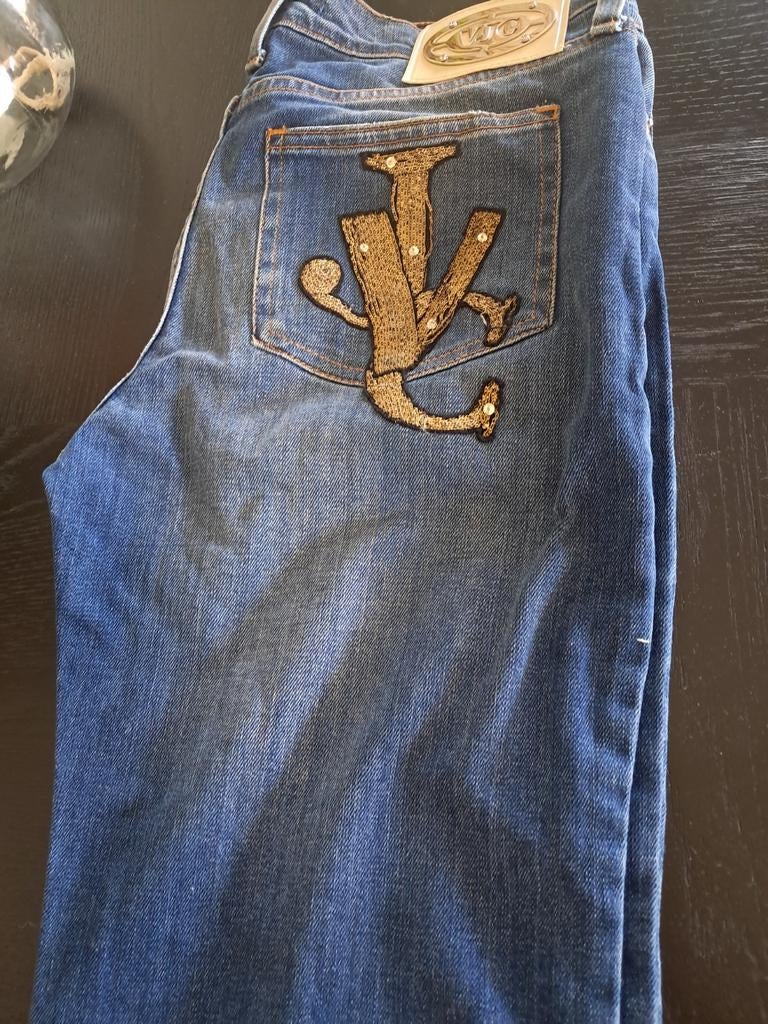 Versace vintage jeans Couture maat 38, Kleding | Dames, Blauw, Ophalen of Verzenden, Zo goed als nieuw, W30 - W32 (confectie 38/40)