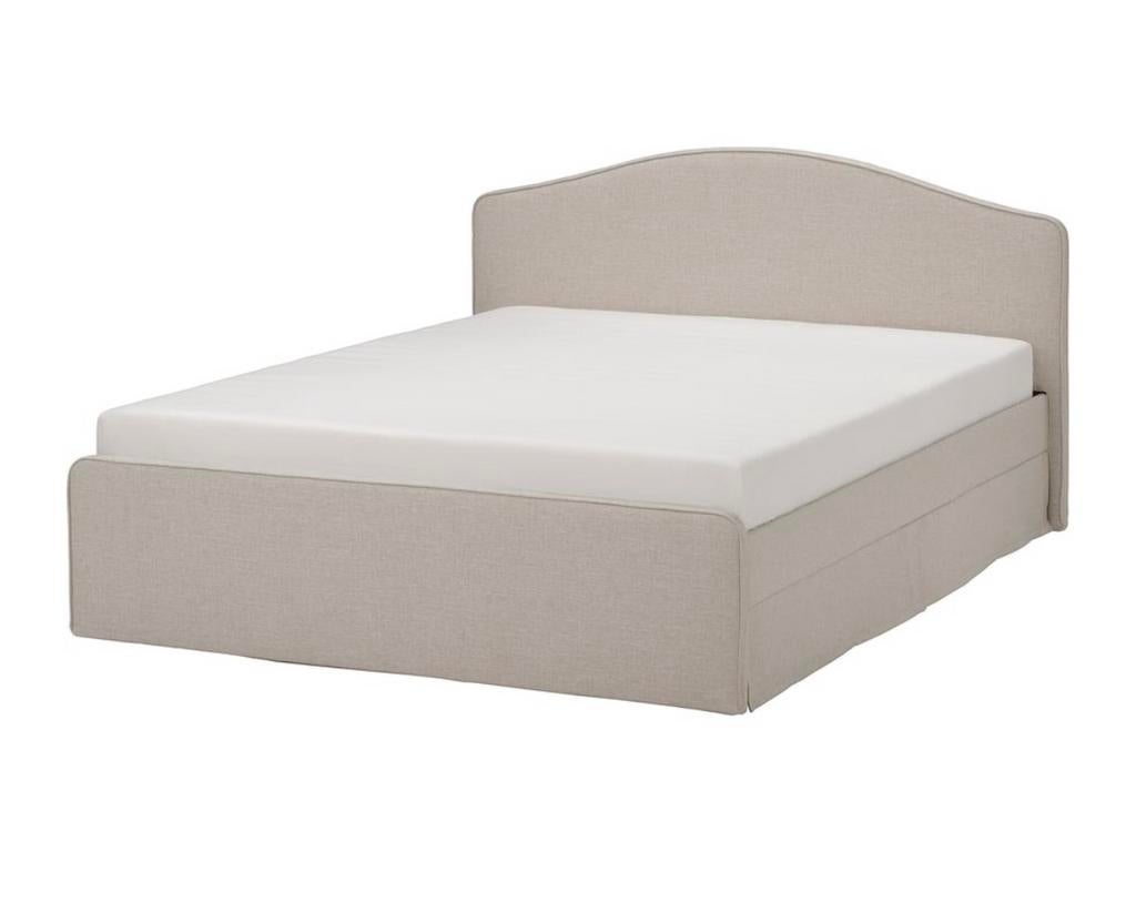 New IKEA RAMNEFJÄLL bed + AKREHAMN mattress + topper 180*200, Ophalen, Beige, 180 cm, 200 cm