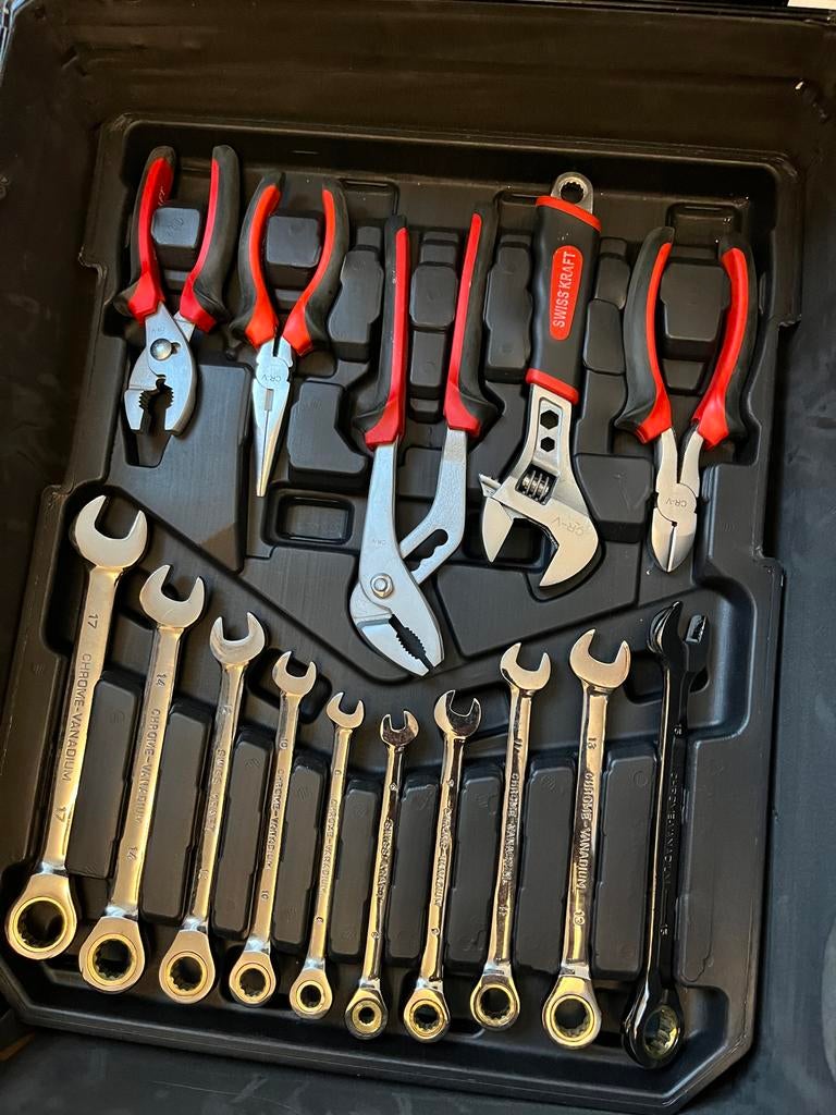 Gereedschapskoffer met diverse handgereedschappen, Ophalen, Gebruikt