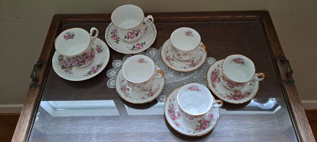 Paragon Engelse theekopjes, Ophalen of Verzenden