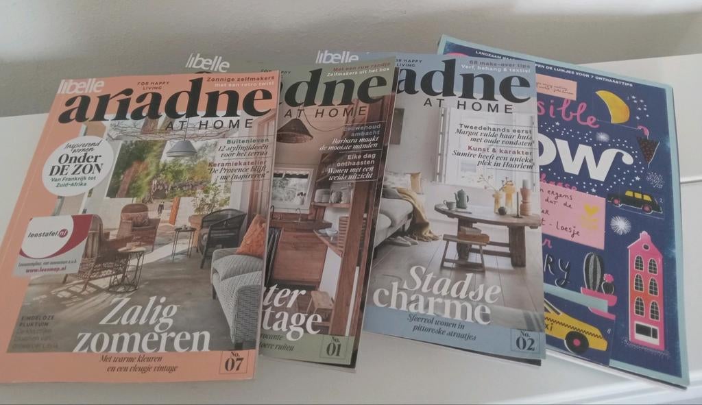 Ariadne at Home 3x uit '25 en '26 en 1 Flow '16, Ophalen of Verzenden, Gelezen, Damesbladen