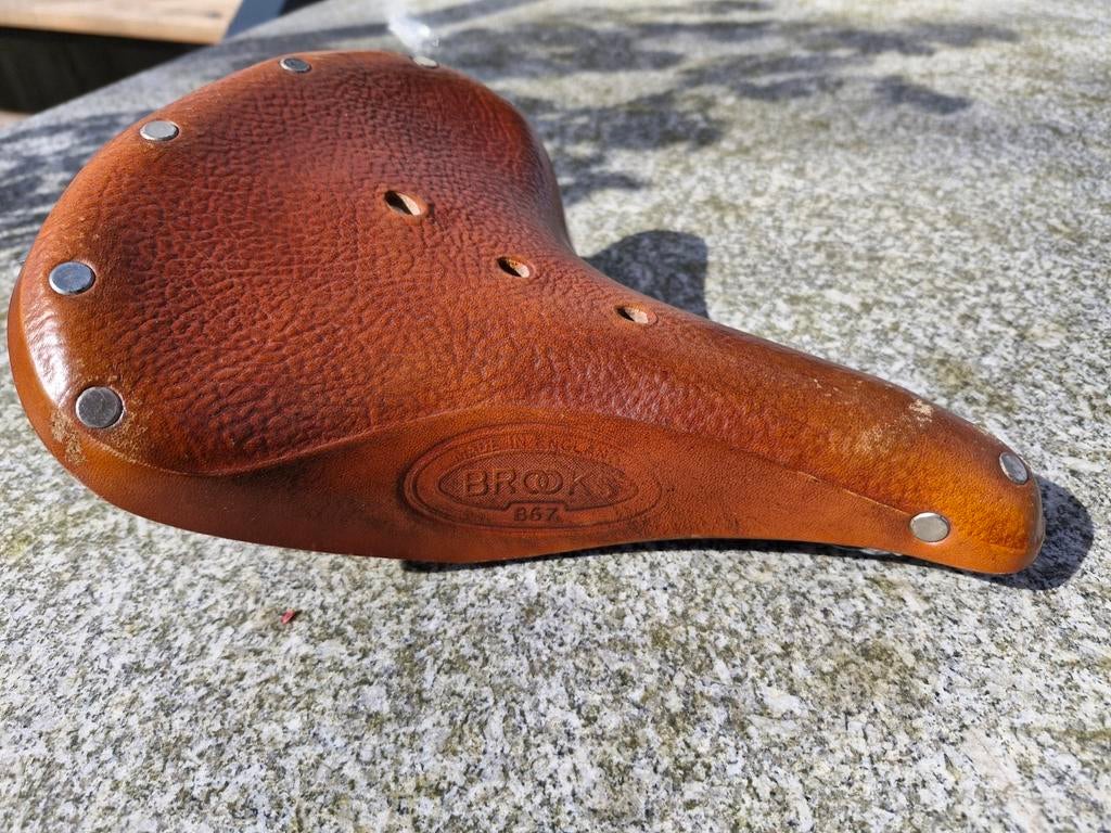 Brooks fietszadel, leren zadel, model B67, zgan, Fietsen en Brommers, Fietsaccessoires | Overige Fietsaccessoires, Ophalen of Verzenden