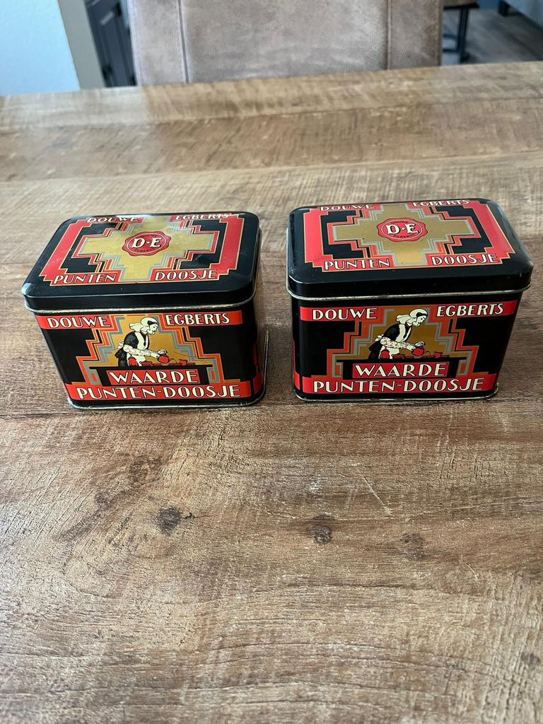 Douwe Egberts verzamelblikken, Ophalen of Verzenden, Gebruikt, Koffie, Douwe Egberts