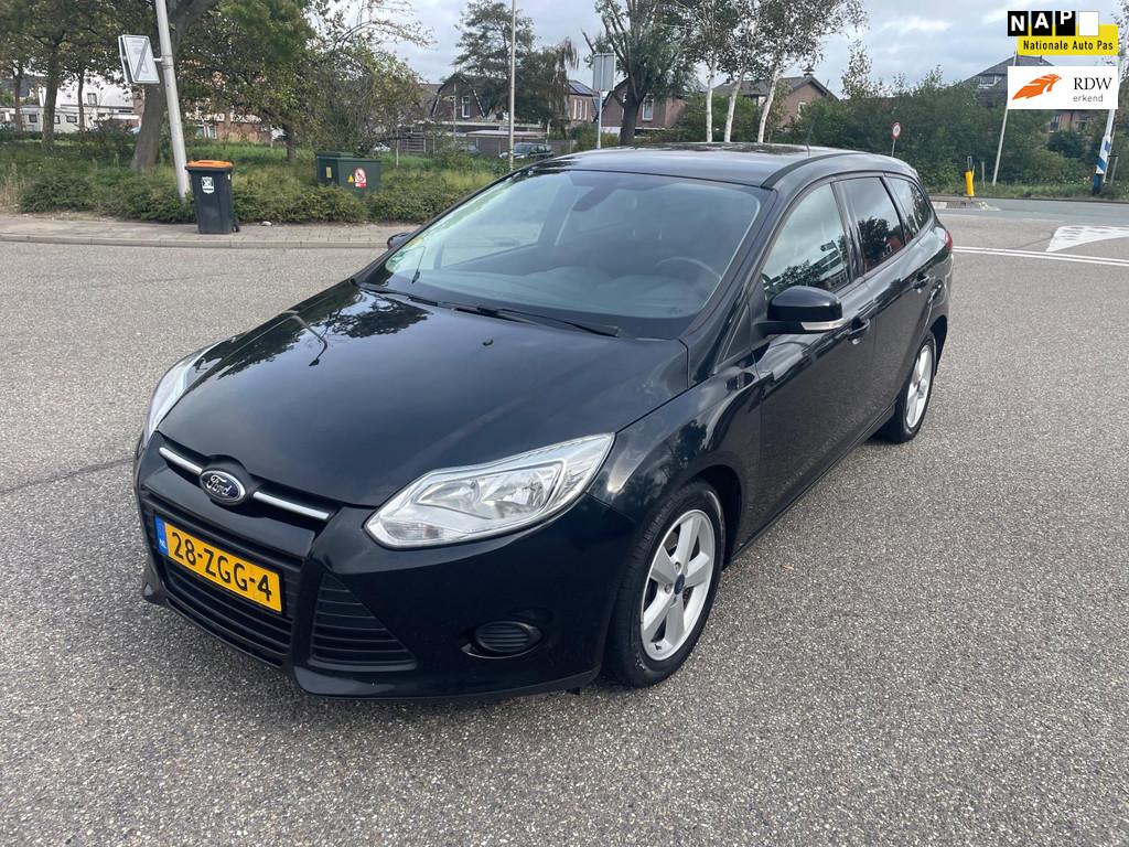 Ford Focus Wagon 1.6 TDCI ECOnetic Lease Trend / AIRCO / CRU, Euro 5, Stof, Gebruikt, Zwart