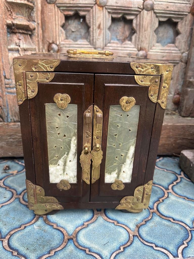 Chinees sieradenkastje jade chinese kist kast sieraden, Ophalen of Verzenden
