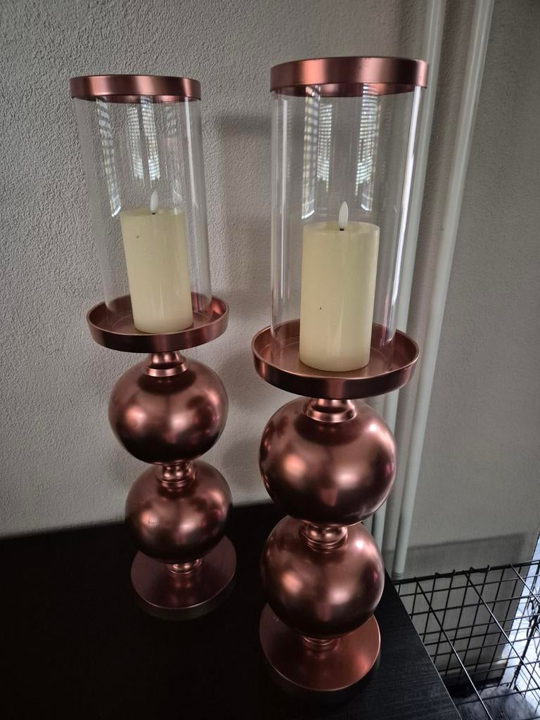 VICASKY 4 stuks glazen cilinders, theelichtglazen, kaarsenhouders, windlicht, glazen hoed, reserve cilinder, open glazen buis, vervangend glas, kaarsenscherm voor thuis, feest, tafeldecoratie