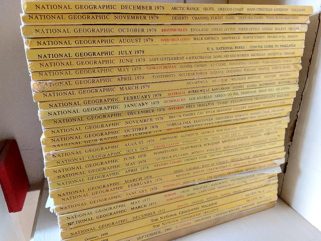 Magazines National Geographic vanaf 1959, Boeken, Tijdschriften en Kranten, Ophalen, Gelezen, Wetenschap en Natuur