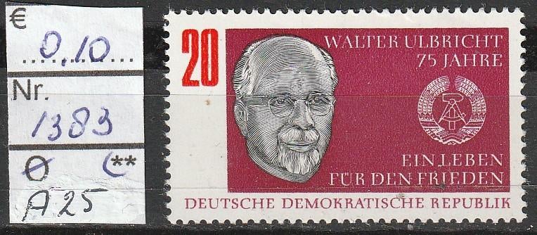 DDR Ulbricht Michel 1383 Nr.A25p, Verzenden, DDR, Postfris