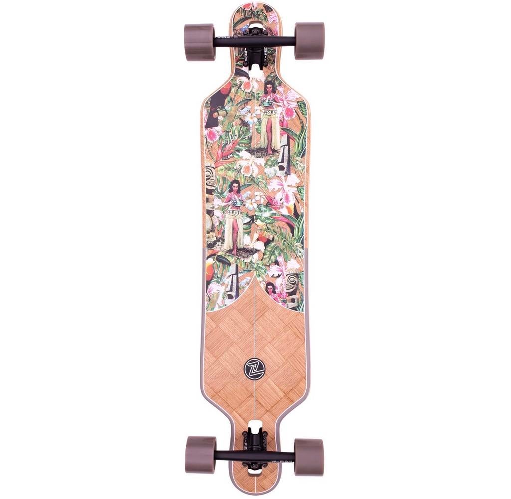 Longboard zgan: Z-Flex Banana Train Drop Through, Ophalen, Zo goed als nieuw, Skateboard, Longboard