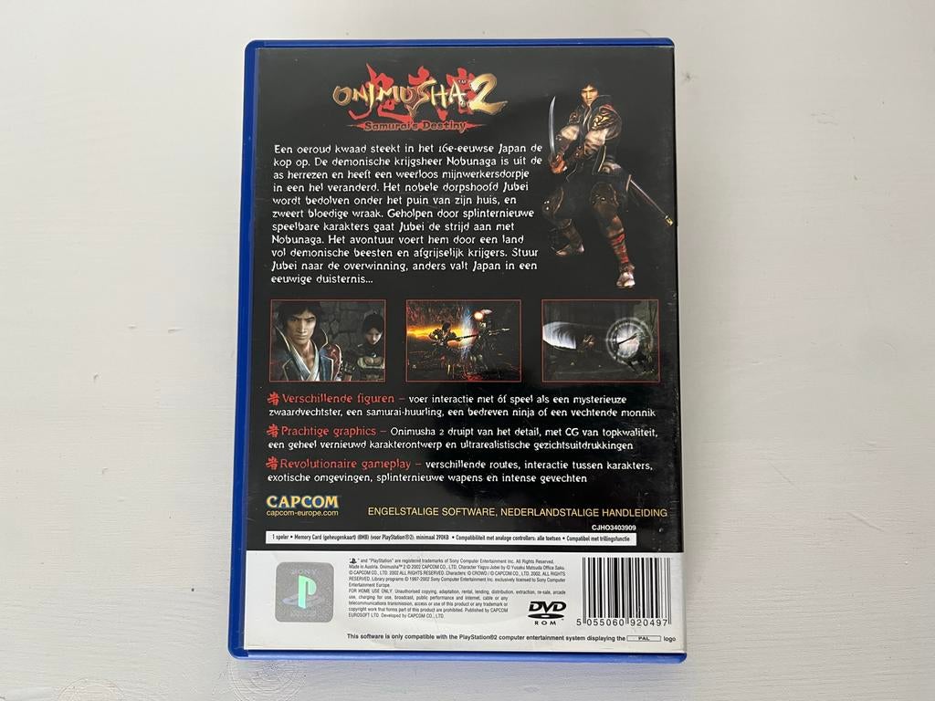 Onimusha 2 Samurai's Destiny PlayStation 2, Avontuur en Actie, Gebruikt, T, Ophalen of Verzenden