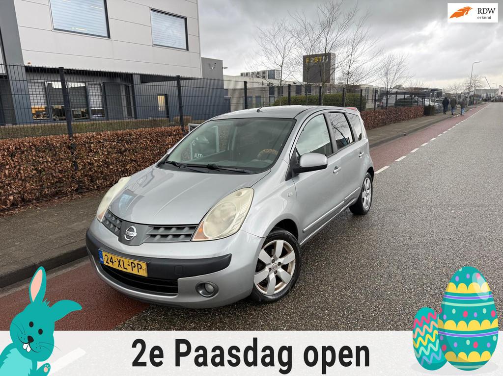 Nissan Note 1.4 Acenta Trekhaak Achterruitrijcamera Airco, Voorwielaandrijving, Stof, Zwart, Origineel Nederlands