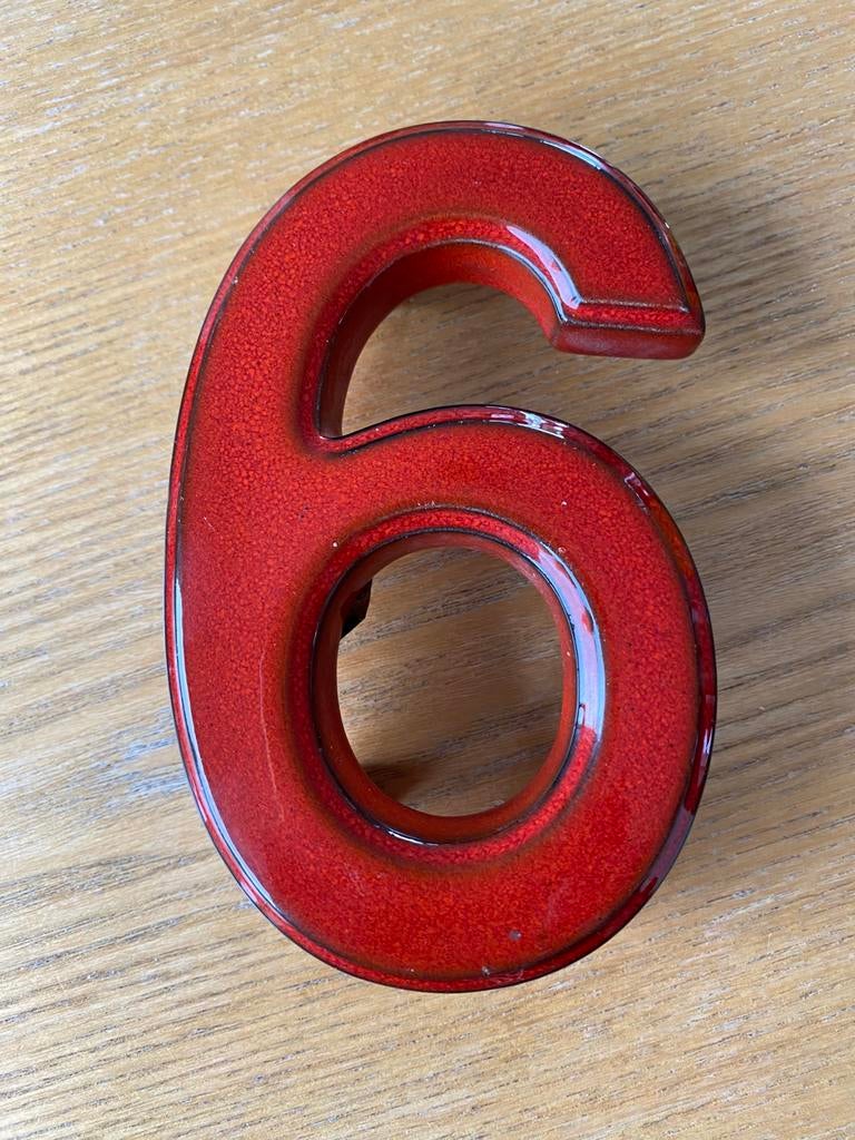 Superfunky 6 of 9 huisnummer van keramiek, Ophalen of Verzenden, Nieuw