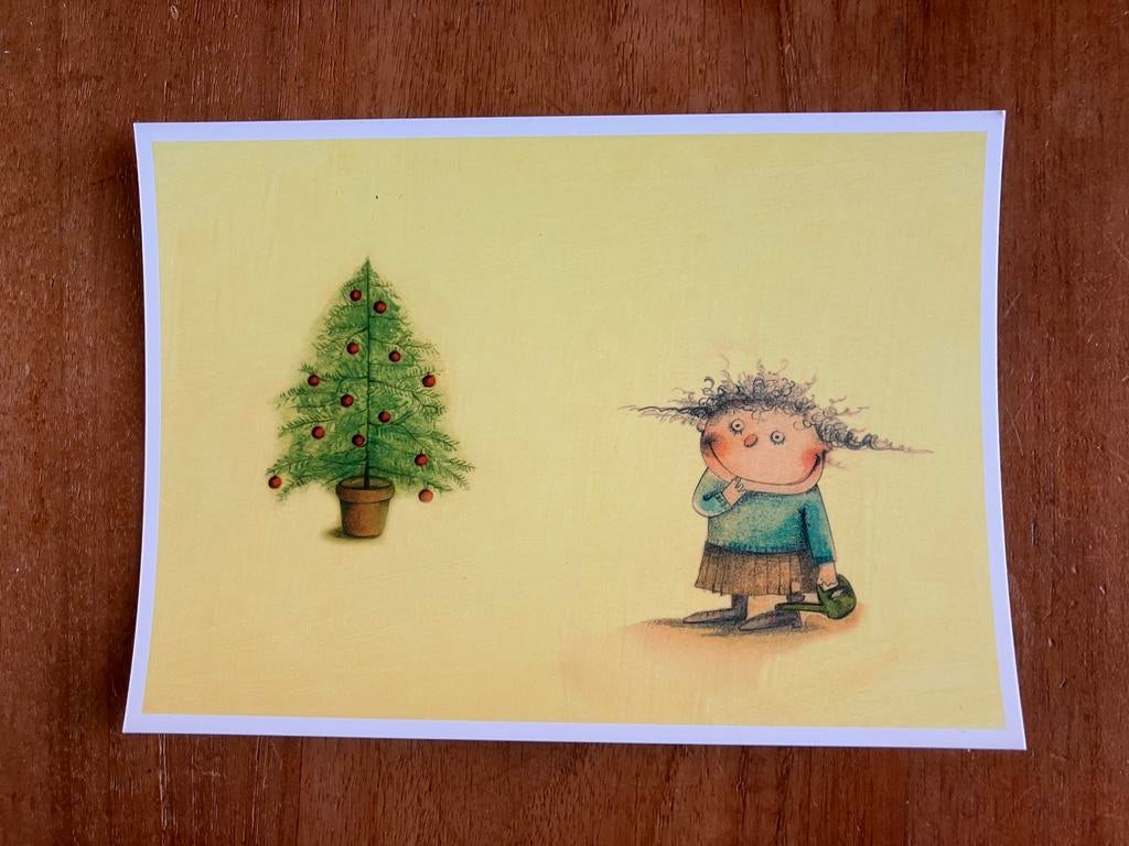 Natalia Tilszner. Meisje met gieter bij kerstboom., Diversen, Kerst, Ophalen of Verzenden, Nieuw