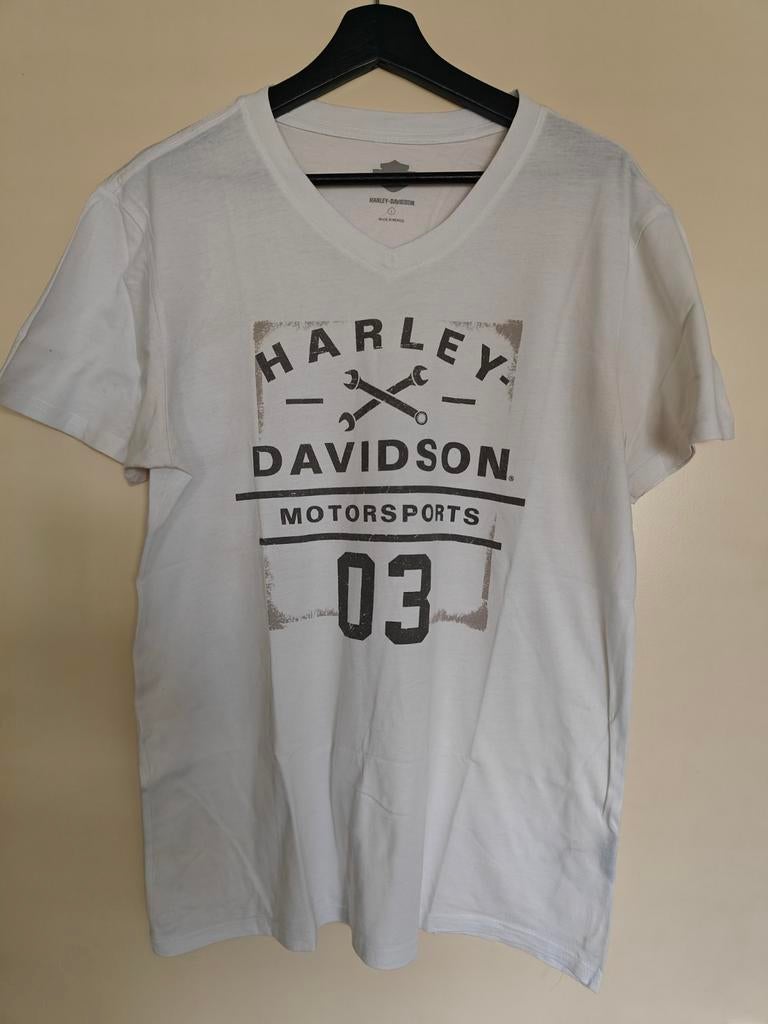 Zgan orgineel Harley Davidson shirt Mt L, Kleding | Heren, T-shirts, Maat 52/54 (L), Wit, Ophalen of Verzenden, Zo goed als nieuw