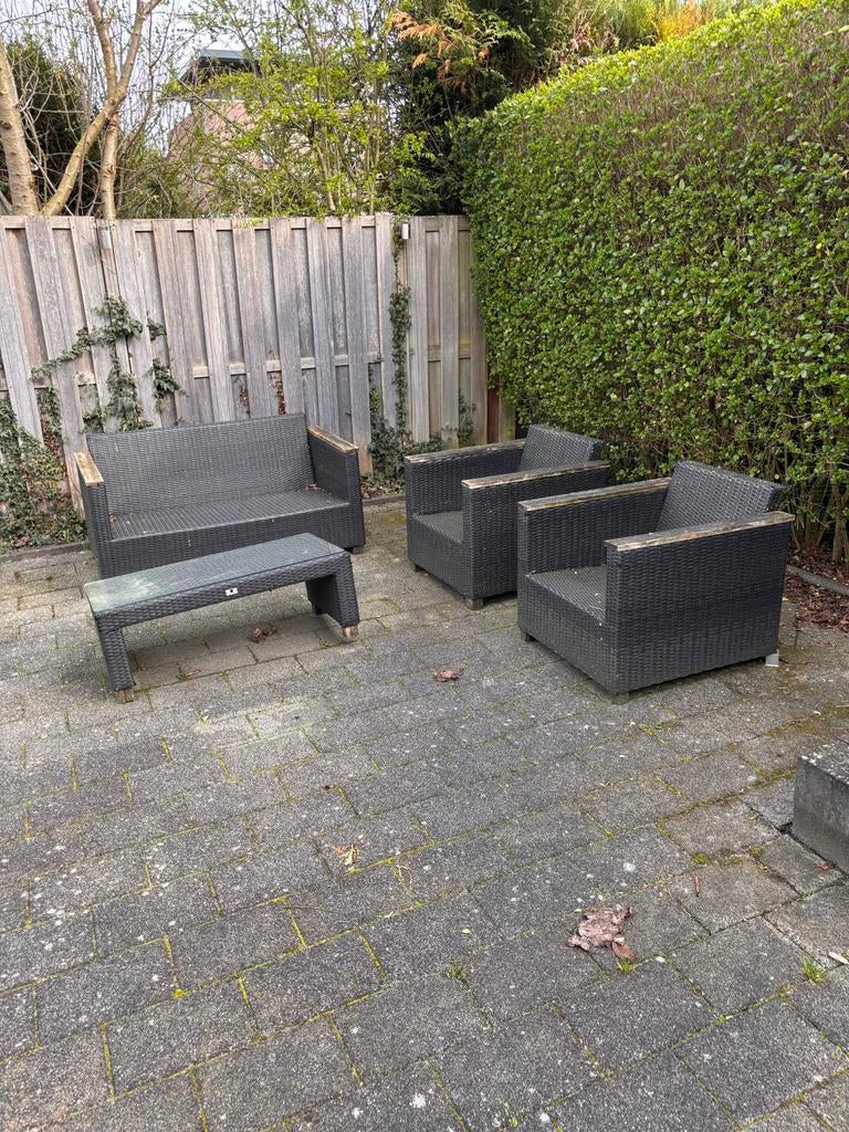 GRATIS AFHALEN!!! Loungeset, Ophalen, 4 zitplaatsen, Kunststof, Gebruikt
