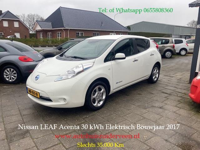 NISSAN Leaf Electric 30kW Acenta Slechts 35.000 Km, Automaat, Gebruikt, Electronic Stability Program (ESP), Wit