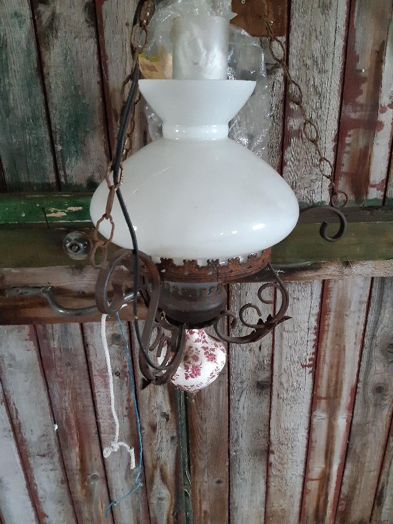 antieke hanglamp, Ophalen of Verzenden