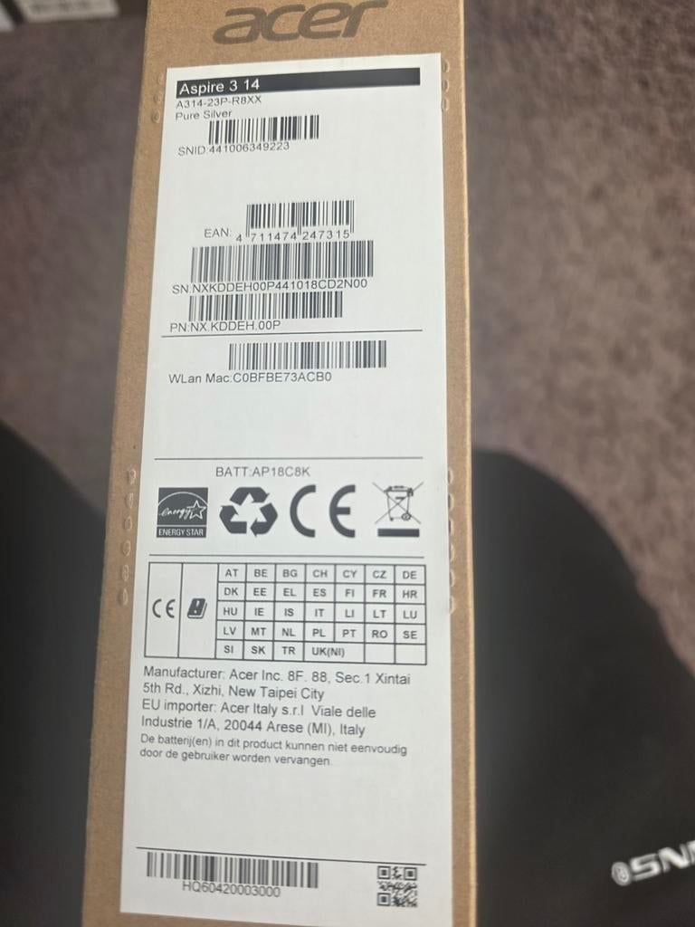 Acer Aspire 3 A314-23P-R8XX, Ophalen of Verzenden, Nieuw, 256 GB of meer