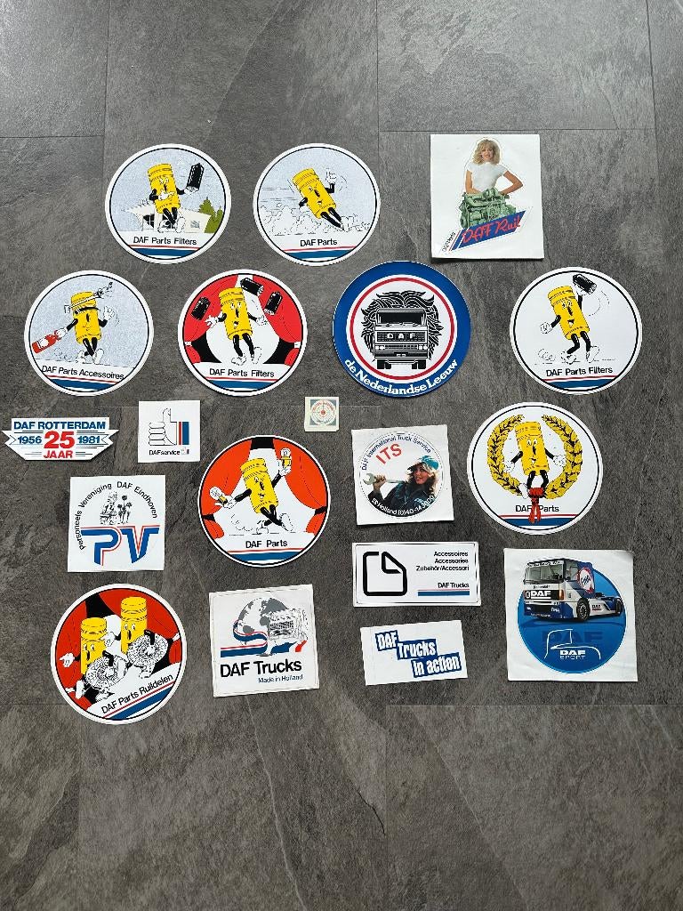 Leuke verzameling DAF stickers., Verzamelen, Ophalen of Verzenden, Gebruikt, Overige typen