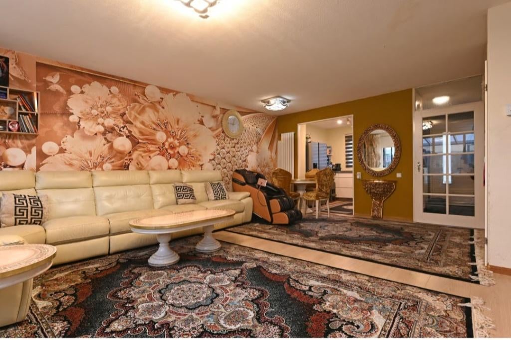 Leren bank met relaxfunctie, Huis en Inrichting, Banken | Bankstellen, Ophalen, Gebruikt, Hoekbank, Vierpersoons of meer