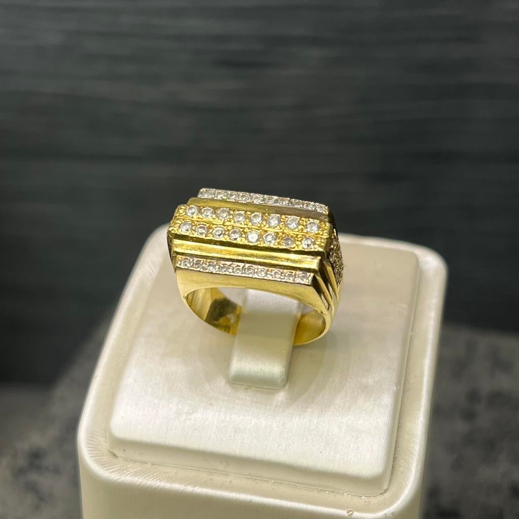 18 karaat gouden ring massief goud, Ophalen of Verzenden, Nieuw, Goud, Dame