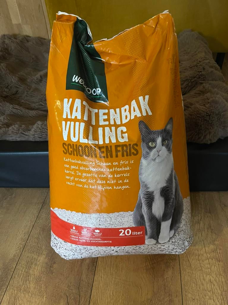 Dichte zak Kattenbak vulling 20 kilo Schoon en Fris, Dieren en Toebehoren, Ophalen, Nieuw