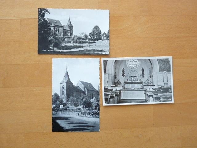 3 ansichten Asselt, Kerkje, Ophalen of Verzenden, Ongelopen, Noord-Brabant