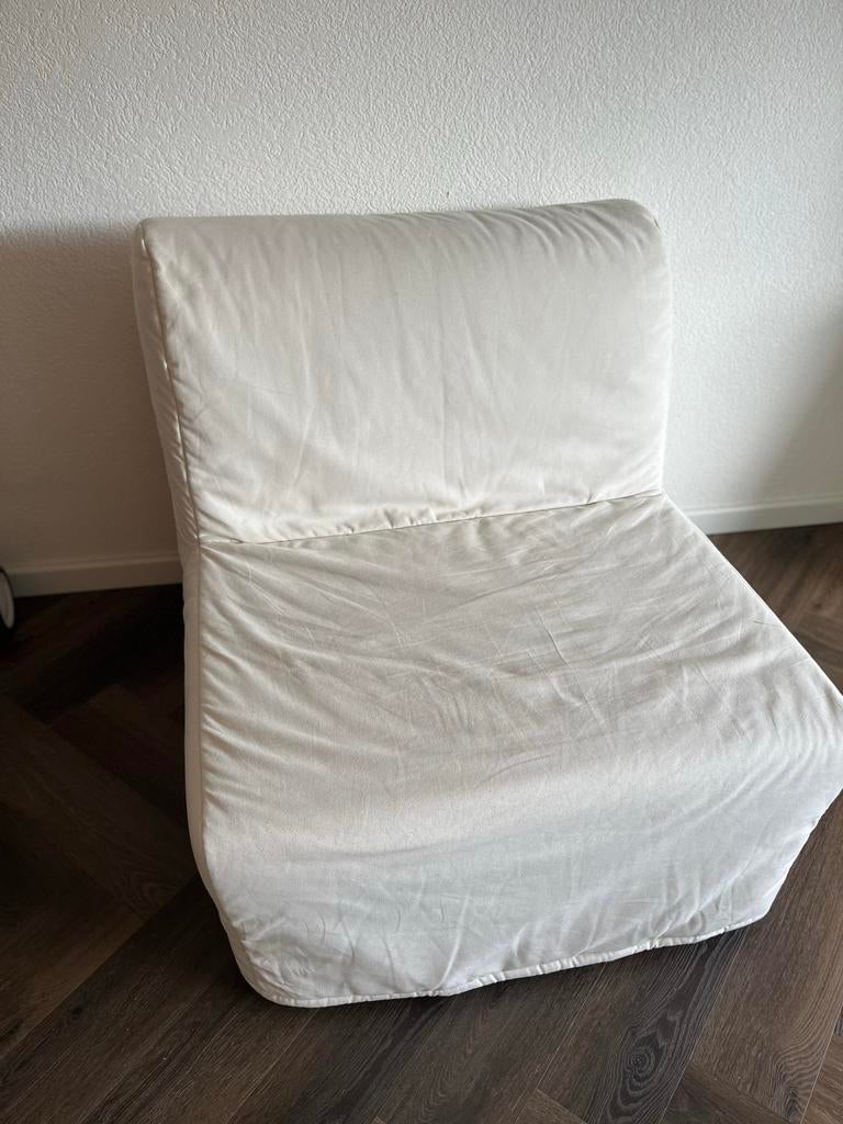 IKEA Lykselle Lovas slaapstoel met witte hoes, Ophalen, Wit, Zo goed als nieuw, Eén