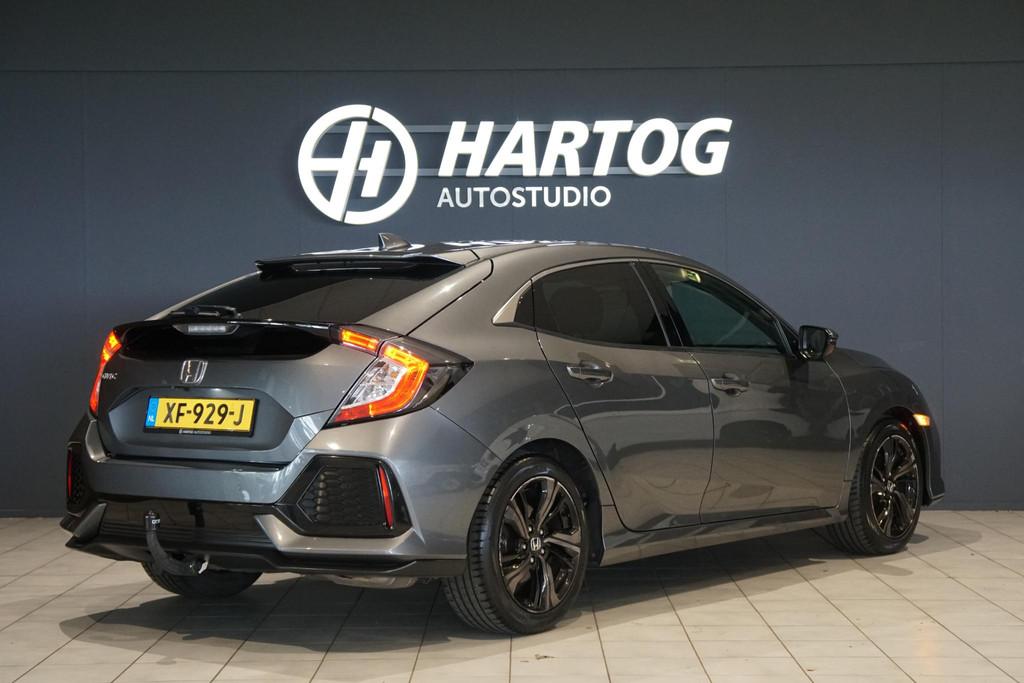 Honda Civic 1.0 i-VTEC Elegance + APPLE CARPLAY / TREKHAAK, Stof, Gebruikt, Euro 6, Adaptive Cruise Control