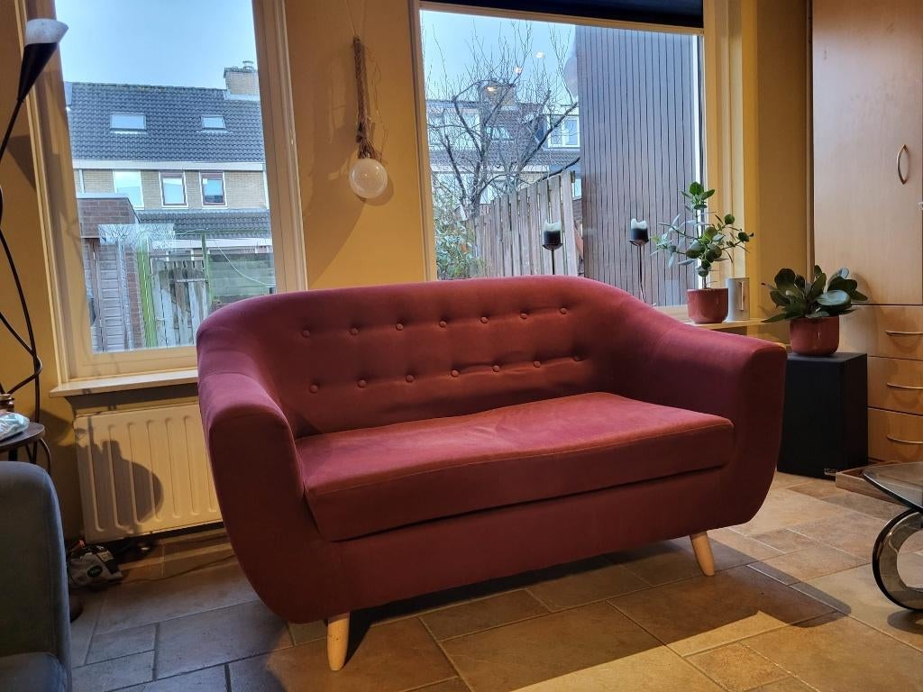 Bordeaux 2/2,5 zits bank, Ophalen, Gebruikt, 150 tot 200 cm, Tweepersoons