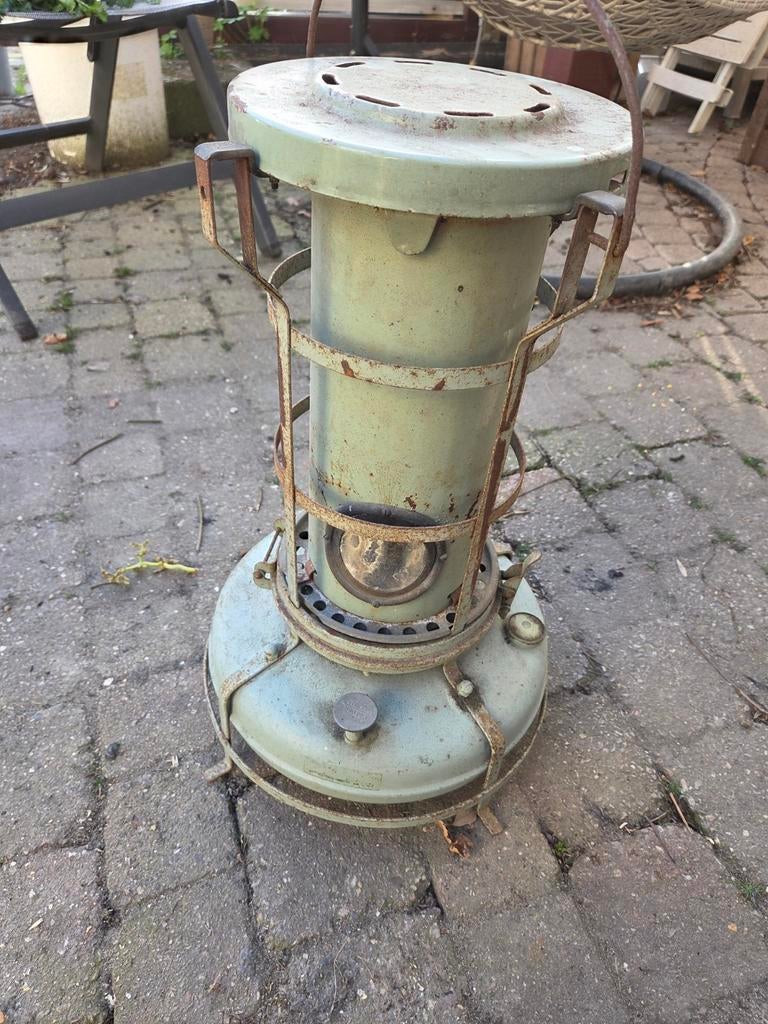 Olie- petroleum kacheltje vintage, Huis en Inrichting, Ophalen of Verzenden, Gebruikt, Hout, Houtkachel