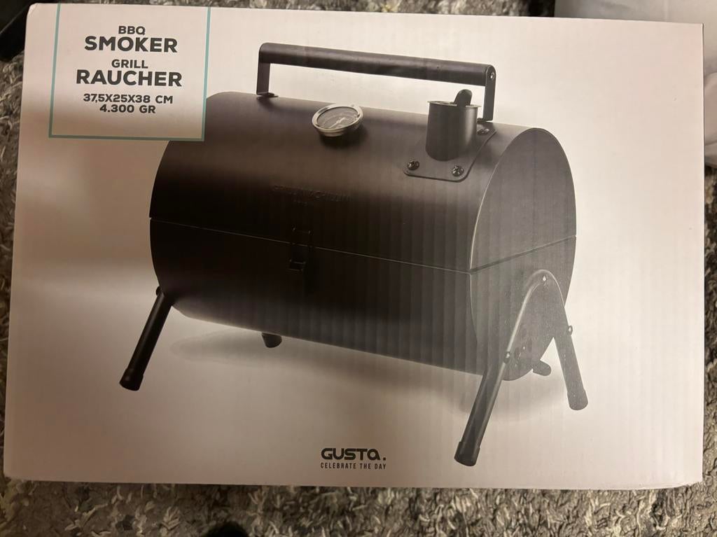 Gusta BBQ Smoker Grill Raucher - Nieuw in doos, Tuin en Terras, Houtskoolbarbecues, Ophalen, Nieuw