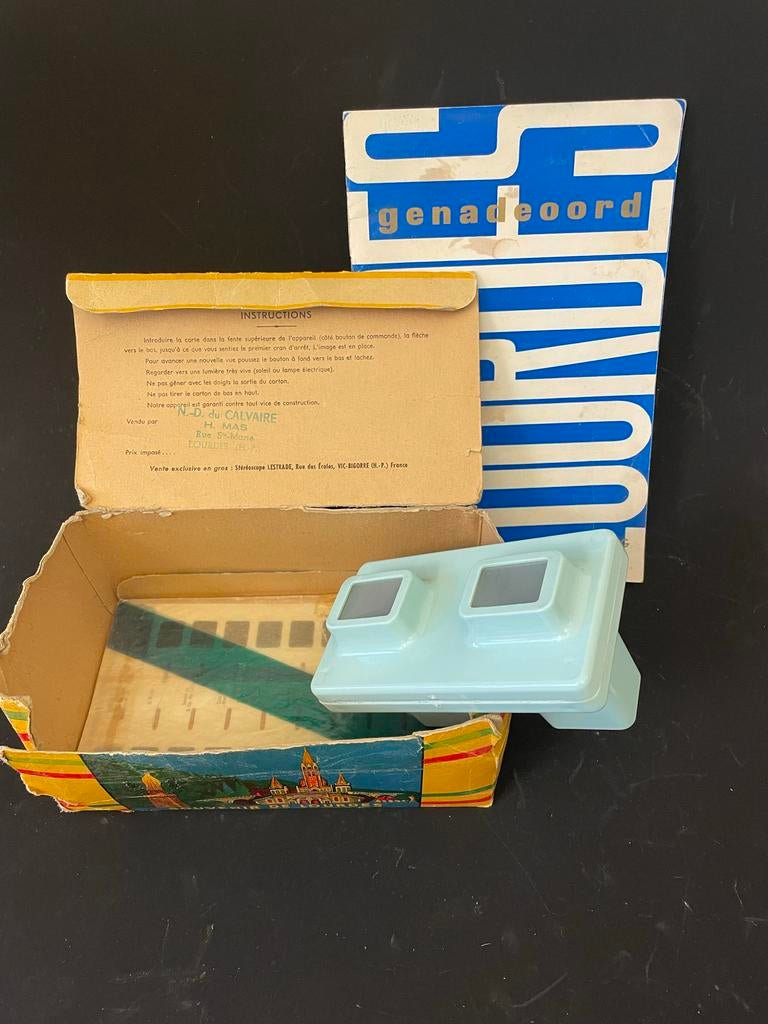 DOOS1 Vintage Lestrade Simplex Stereoscoop Lourdes Souvenir, Ophalen of Verzenden, Gebruikt