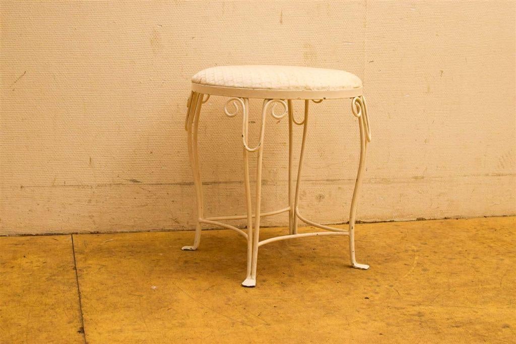 Metalen kruk 49169, Ophalen of Verzenden, Gebruikt, Hout