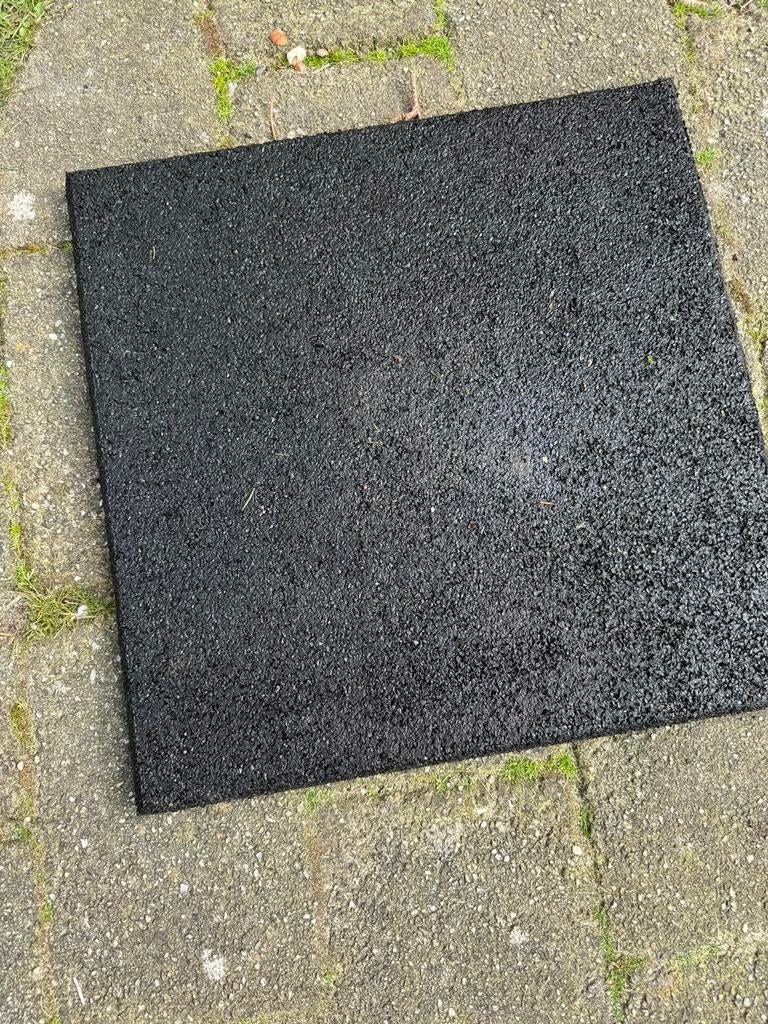 40 Rubberen tegels voor terras of speelplaats, Tuin en Terras, Tegels en Klinkers, Ophalen, Gebruikt, Rubber, 10 m² of meer