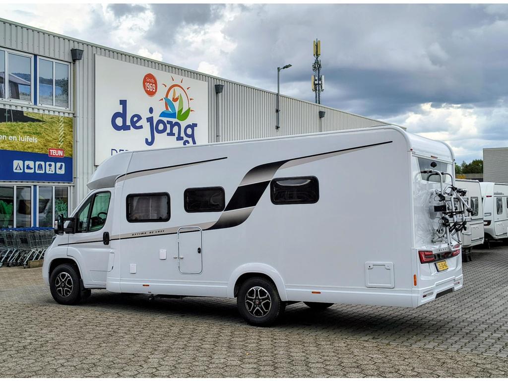 Hobby Optima De Luxe 70 F -Automaat-badkamer achter, Caravans en Kamperen, Campers, Automaat, Ringverwarming, Fiat, Hobby