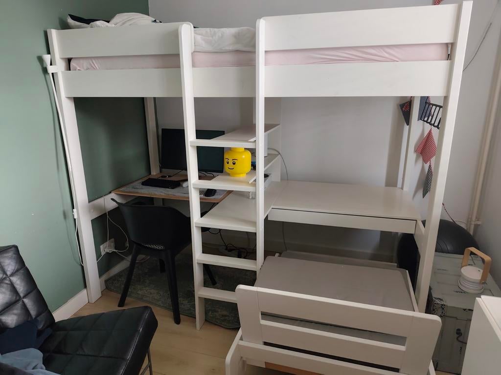 Hoogslaper inclusief stoel (uittrekbaar tot slaapplek), Ophalen, Gebruikt, Hoogslaper