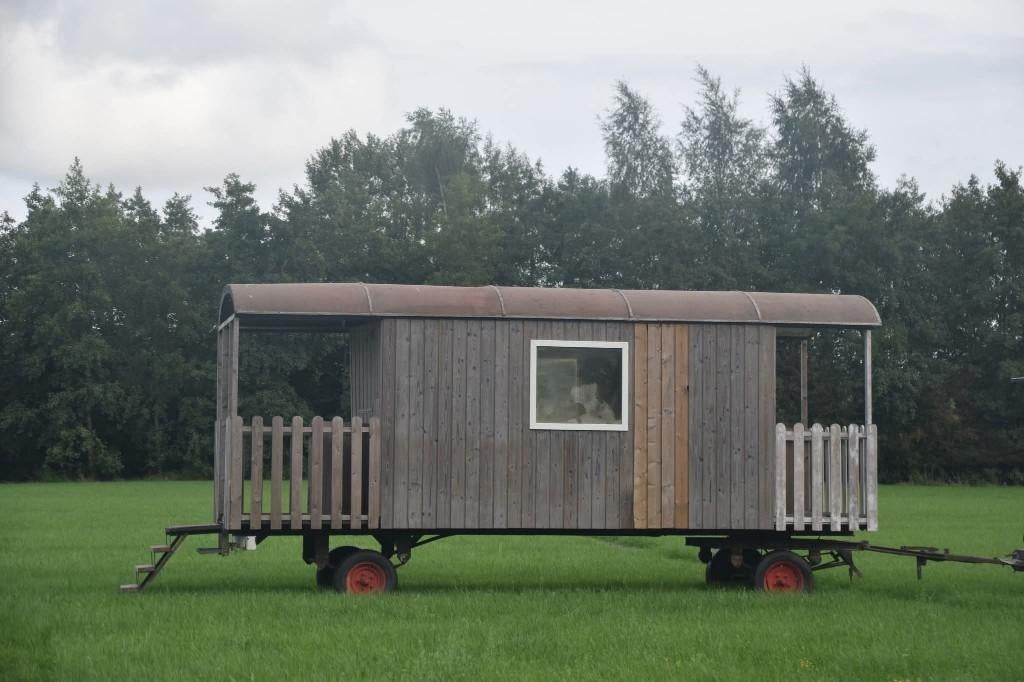 Pipowagen 2 assige schamelwagen lengte 605 CM, Ophalen, Gebruikt