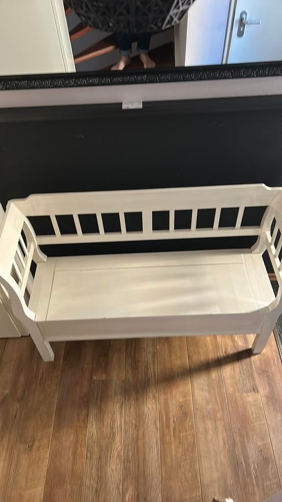 Klepbank wit, Antiek en Kunst, Ophalen of Verzenden