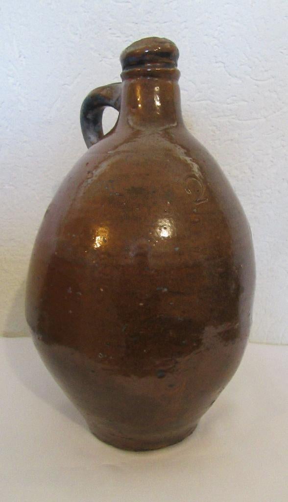 Grote antieke olie kruik zoutglazuur aardewerk pot steengoed, Antiek en Kunst, Antiek | Keramiek en Aardewerk, Ophalen of Verzenden