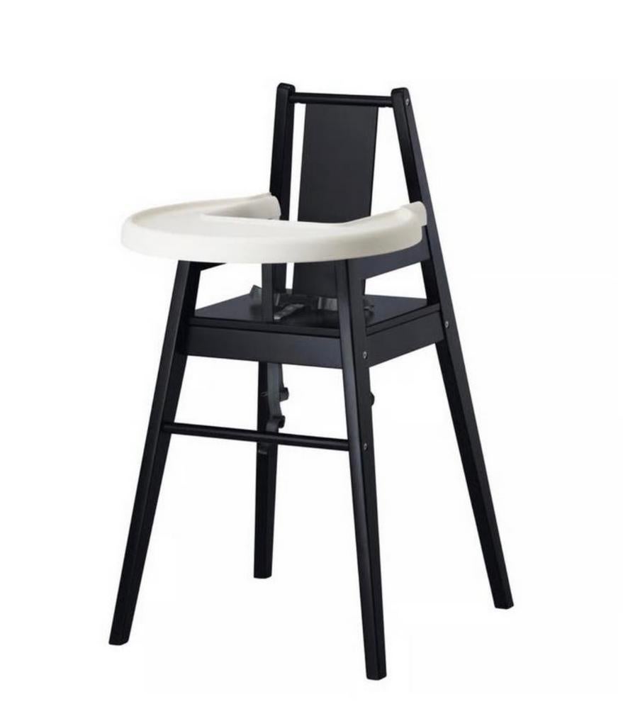 kinderstoel met eetblad - Zwart, Kinderen en Baby's, Kinderstoelen, Ophalen, Gebruikt, Meegroeistoel, Aanschuifbaar