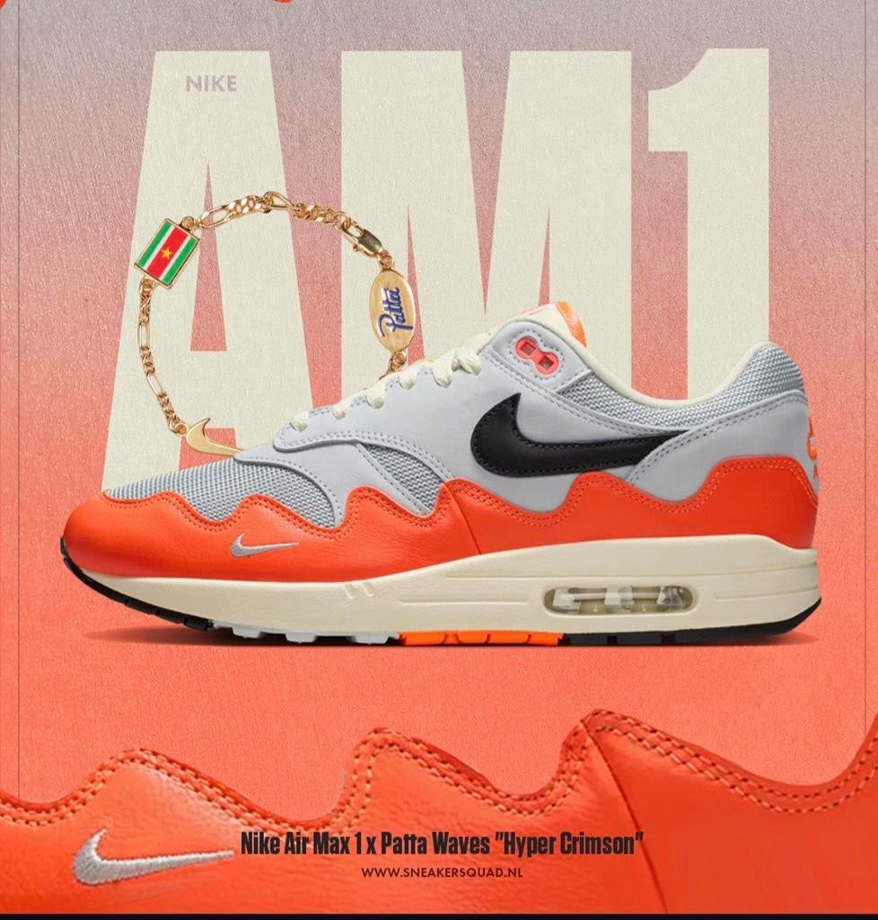 Nike air max 1 x Patta Waves mt 45, Nike air max, Overige kleuren, Nieuw, Ophalen of Verzenden
