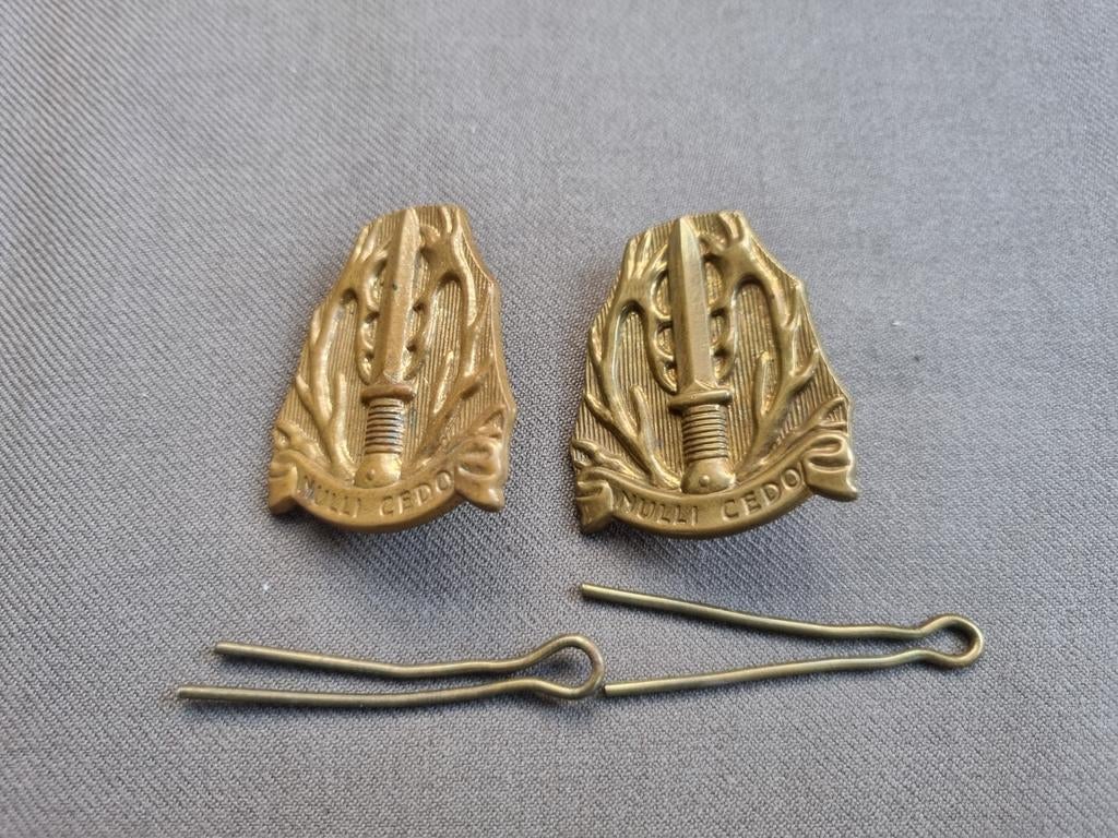 Schouderemblemen Regiment Stoottroepen., Ophalen of Verzenden, Landmacht, Nederland, Embleem of Badge