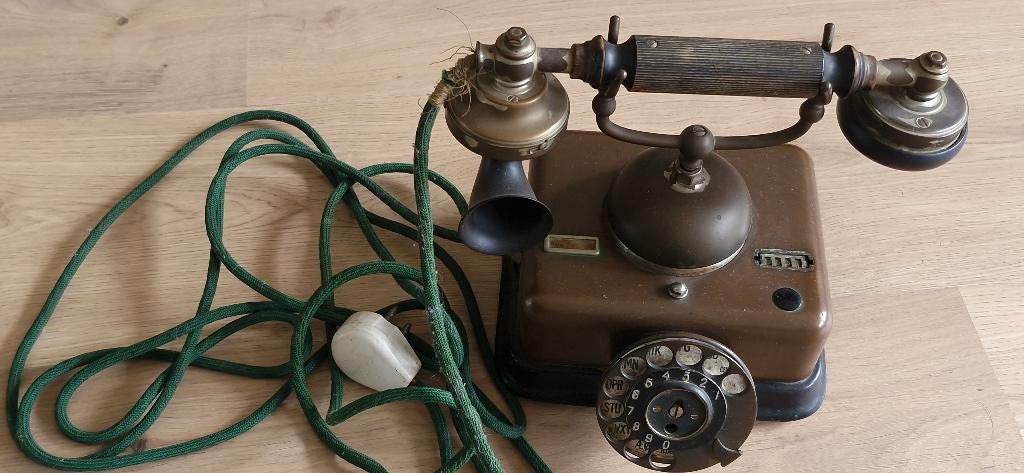 Antiek telefoon met draaischijf, Antiek en Kunst, Ophalen of Verzenden