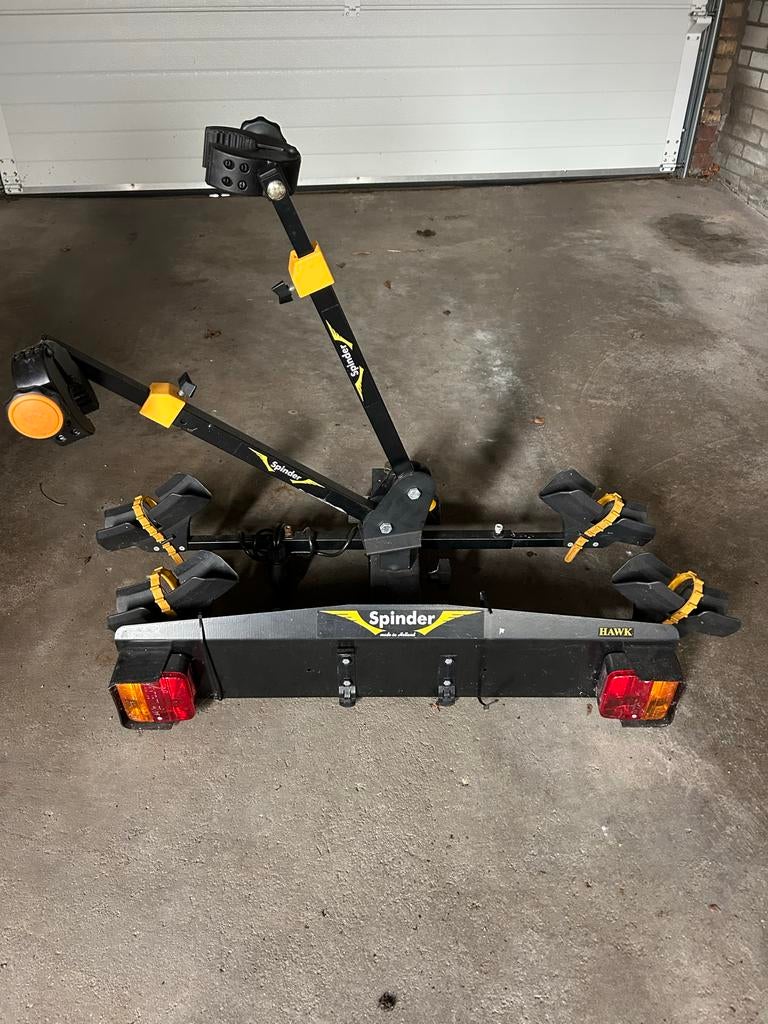 Spinder Hawk fietsendrager, Auto diversen, Fietsendragers, Ophalen, Zo goed als nieuw, 2 fietsen, Trekhaakdrager
