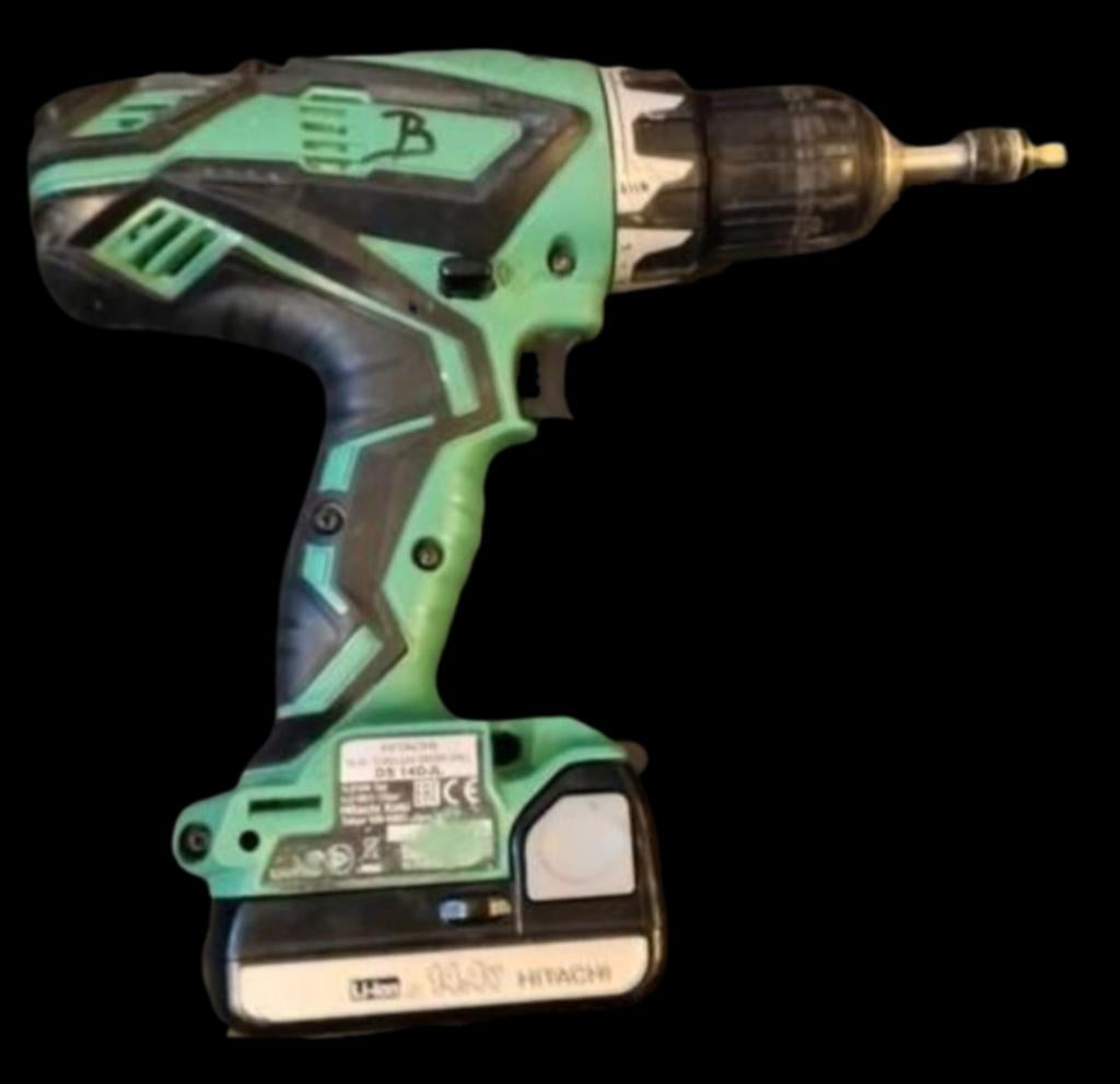 Hitachi 14.4V Accuboormachine DS14DJL + 2 accu's + oplader, Variabele snelheid, Ophalen of Verzenden, Boor- en Schroefmachine